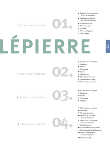 Thumbnail Klépierre Annual Report 2000