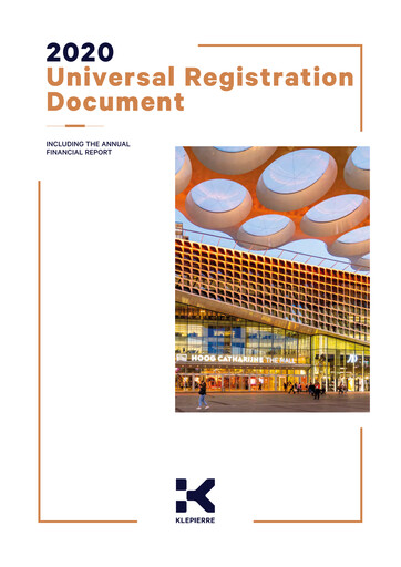 Thumbnail Klépierre Universal Registration Document 2020
