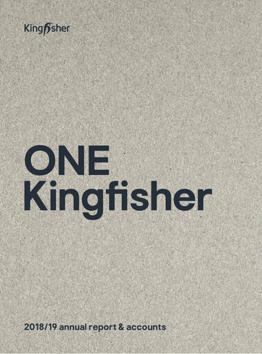 Thumbnail Kingfisher Annual Report 2018-2019