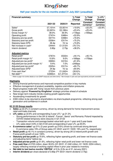 Thumbnail Kingfisher Half-year Report 2021-2022-h1