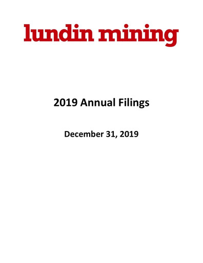 Thumbnail Lundin Mining
 Annual Report 2019