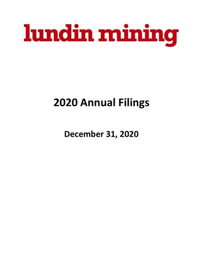 Thumbnail Lundin Mining
 Annual Report 2020