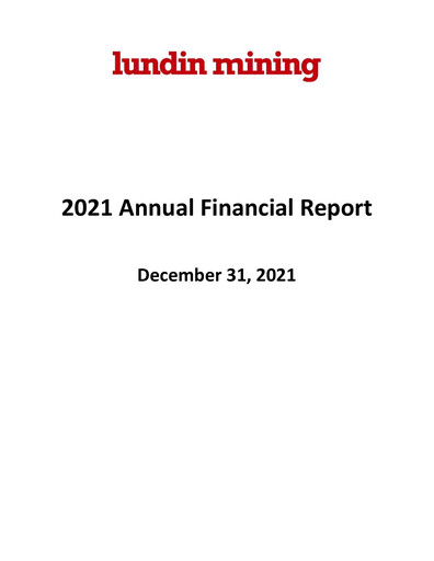 Thumbnail Lundin Mining
 Annual Report 2021