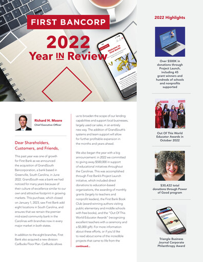 Thumbnail First Bancorp
 Annual Report 2022