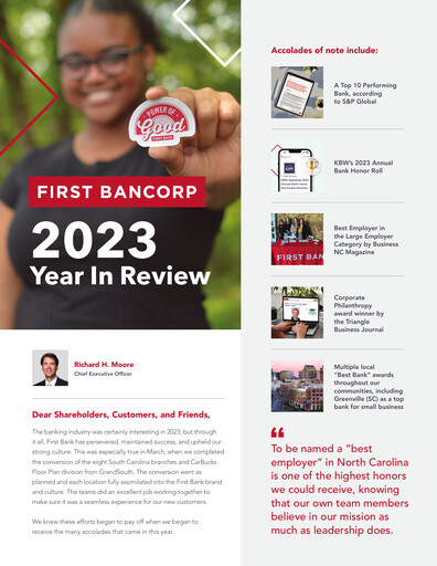 Thumbnail First Bancorp
 Annual Report 2023