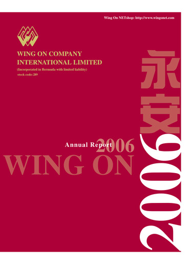 Thumbnail Wing On Company International Annual Report 2006