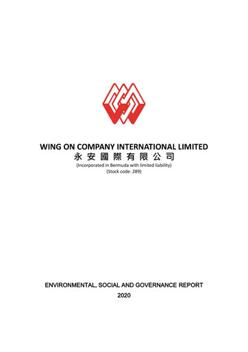 Thumbnail Wing On Company International ESG Report 2020