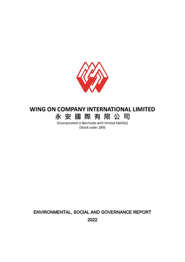 Thumbnail Wing On Company International ESG Report 2022