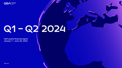 Miniature GEA Group
 Rapport semestriel 2024-h1