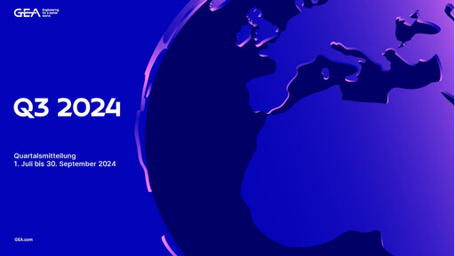 Miniature GEA Group
 Rapport trimestriel 2024-q3
