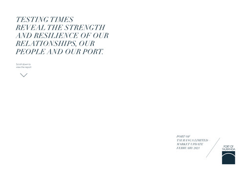 Thumbnail Port of Tauranga Half-year Report 2021-h1