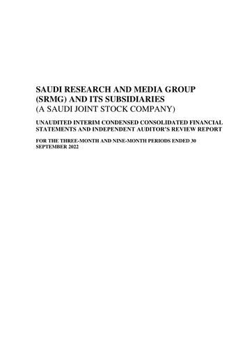 Thumbnail Saudi Research and Media Group Quarterly Report 2022-q3