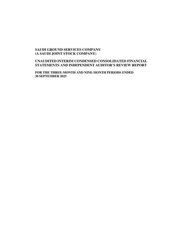 Thumbnail Saudi Ground Services Company Quarterly Report 2025-q3