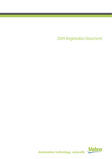 Thumbnail Valeo Universal Registration Document 2009