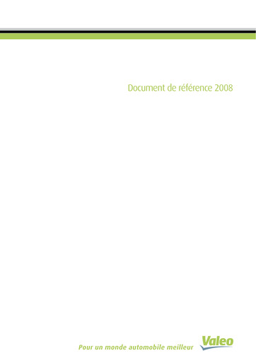 Thumbnail Valeo Universal Registration Document 2008