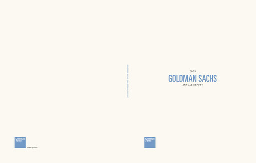 Thumbnail Goldman Sachs Annual Report 2008