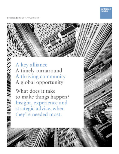 Thumbnail Goldman Sachs Annual Report 2011