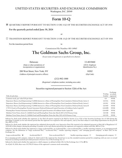 Vorschaubild Goldman Sachs Quartalsbericht 2024-q2