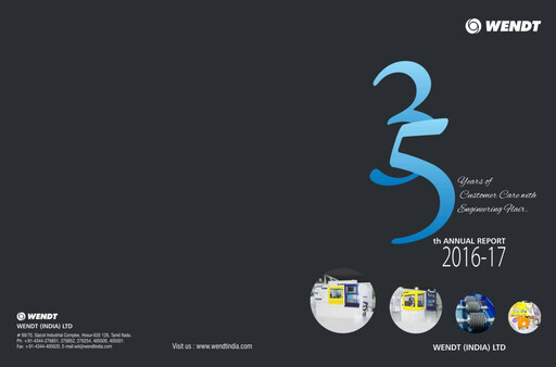 Vorschaubild Wendt India
 Jahresbericht 2016-2017
