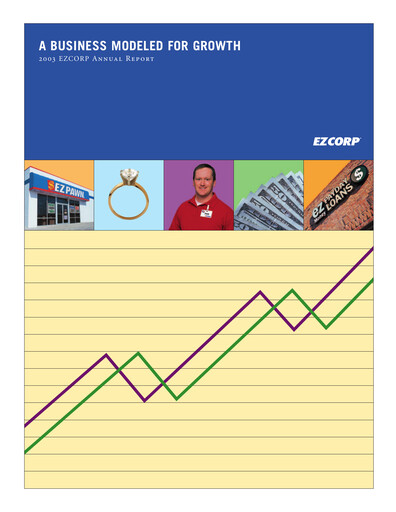 Miniature EZCorp Rapport annuel 2003