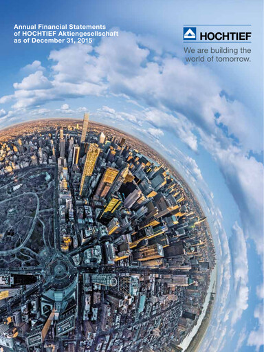 Miniature Hochtief Bilan financier 2015