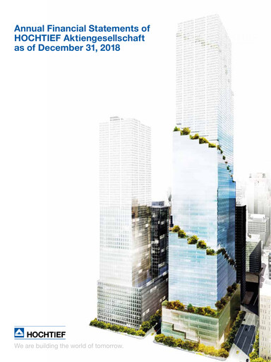 Miniature Hochtief Bilan financier 2018
