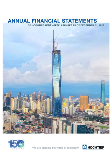 Miniature Hochtief Bilan financier 2022