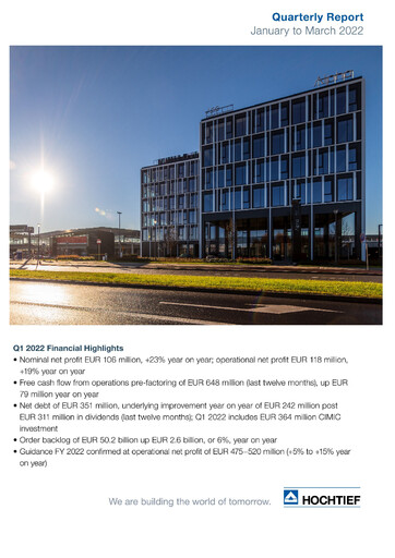 Thumbnail Hochtief Quarterly Report 2022-q1
