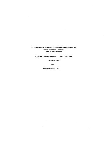 Thumbnail Saudia Dairy & Foodstuff Company Financial Statement 2008