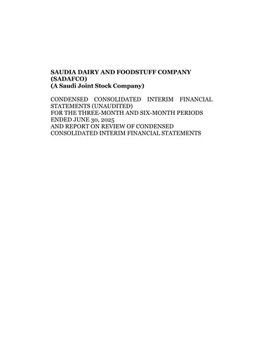 Thumbnail Saudia Dairy & Foodstuff Company Financial Statement 2025-h1
