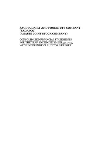 Thumbnail Saudia Dairy & Foodstuff Company Financial Statement 2025