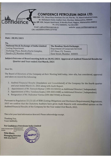 Thumbnail Confidence Petroleum Quarterly Report 2020-q4