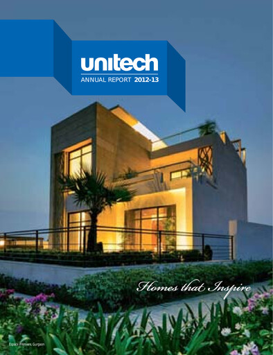 Miniature Unitech Group
 Rapport annuel 2012-2013