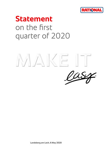 Thumbnail Rational AG
 Quarterly Report 2020-q1