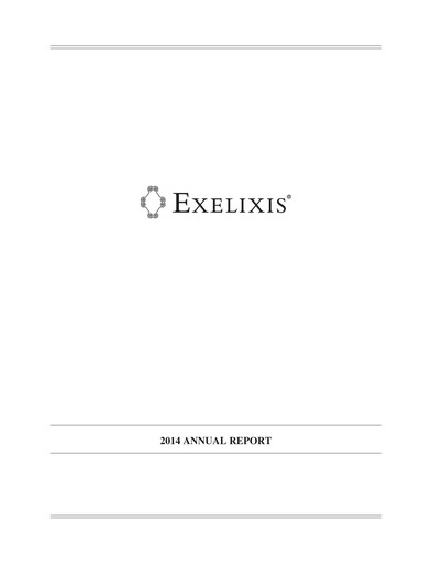 Vorschaubild Exelixis Jahresbericht 2014