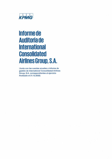 Miniature International Consolidated Airlines Bilan financier 2025