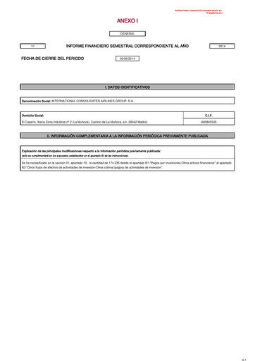Thumbnail International Consolidated Airlines Half-year Report 2014-h1