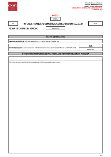Thumbnail International Consolidated Airlines Half-year Report 2019-h1