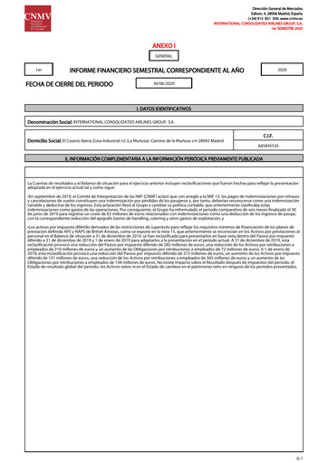 Thumbnail International Consolidated Airlines Half-year Report 2020-h1