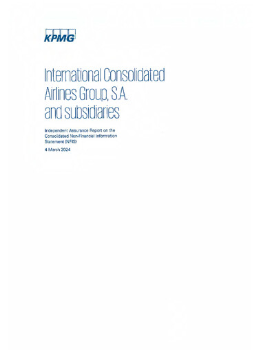 Thumbnail International Consolidated Airlines Sustainability Report 2023