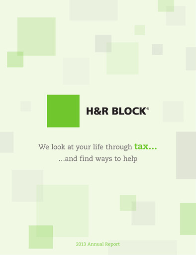 Thumbnail H&R Block
 Annual Report 2013