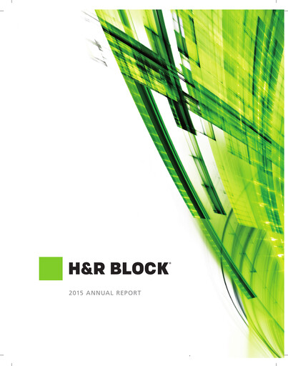 Thumbnail H&R Block
 Annual Report 2015