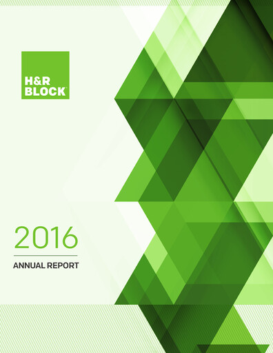 Thumbnail H&R Block
 Annual Report 2016