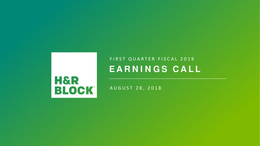 Thumbnail H&R Block
 Quarterly Report 2019-q1