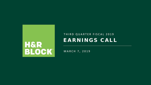 Thumbnail H&R Block
 Quarterly Report 2019-q3