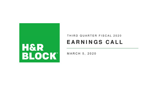 Thumbnail H&R Block
 Quarterly Report 2020-q3