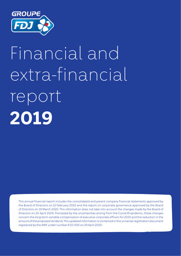 Thumbnail Française des Jeux
 Financial Report 2019
