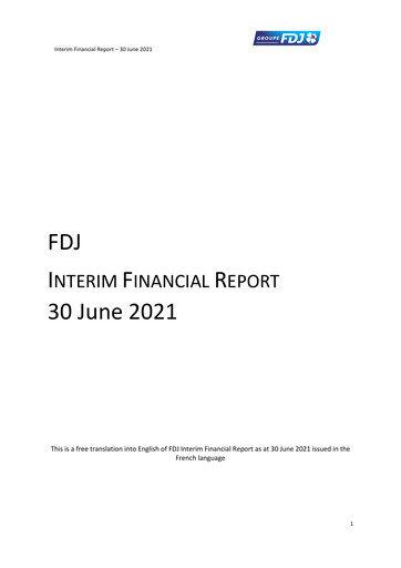 Thumbnail Française des Jeux
 Half-year Report 2021