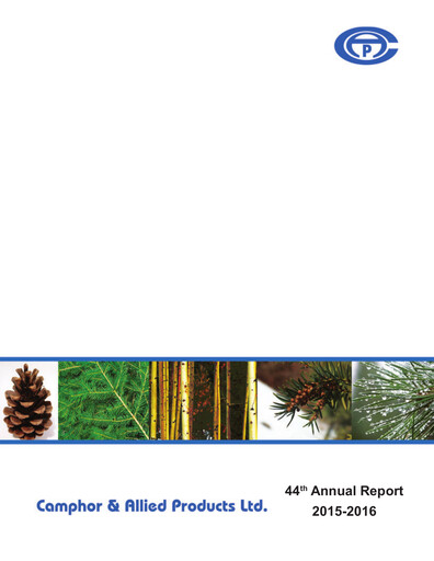 Thumbnail Oriental Aromatics
 Annual Report 2015-2016