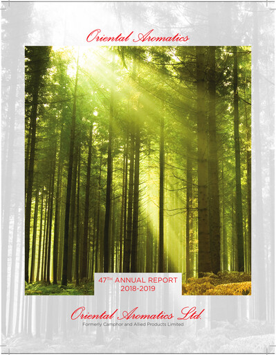 Thumbnail Oriental Aromatics
 Annual Report 2018-2019